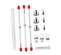 SEWACC Ricambi Aerografo in Acciaio Resistente Ugello e Ago Precisione per Verniciatura e Riparazione Aerografo Accessori Pratici per Modellismo Art
