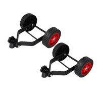 SEWACC Ruote Ausiliarie per Tosaerba 2 Pezzi in Plastica Nera 27X245X125 CM Accessori Compatibili per Decespugliatori da Giardino Assorbimento Urti e Installazione Rapida