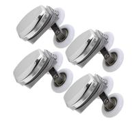 SEWACC Ruote per Porte Doccia Scorrevoli in Vetro 25mm Set 4 Pezzi Cuscinetti di Precisione per Bagno, Rulli per Porta Vetro Resistente e Sgancio Rapido per Sostituzione Facile