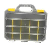 SEWACC Scatola Organizzatore Piccole Parti Trasparente con Maniglia e Scomparti Rimovibili Valigia Portatile per Componenti Elettronici e Utensili Organizer per Garage e Officina