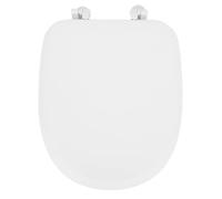SEWACC Sedile Wc Imbottito Spesso a Forma di U in Schiuma Morbida, Copriwater Bianco per Bagno e Assistenza Anziani, Facile da Pulire e Resistente