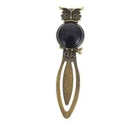 SEWACC Segnalibro Gufo in Zinco con Pietra Naturale Elegante Accessorio per Studenti Fermalibri Leggero e Multifunzionale per Guidata