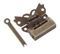 SEWACC Serratura Farfalla in Stile Cinese per Scatole in Legno Lucchetto Vintage Resistente per Portagioie e Armadietti Chiusura Decorativa Antica con Incisioni Tradizionali per