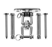 SEWACC Set 1 Pezzo Gancio per Appendere Altalena in Acciaio 304 360° Rotante Gancio di Fissaggio Durevole per Amaca e Sedia Sospesa Supporto Versatile per Attrezzature Outdoor e