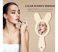 SEWACC Set 10 Specchi in Legno Grezzo per Artigianato Piccoli Specchietti Portatili Fai da Te per Pittura e Decorazioni Specchi a Mano Creativi per Laboratori Artistici e Attività