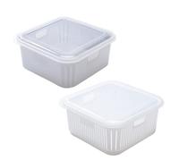SEWACC Set 2 Pezzi Scolapasta Doppio Strato in Plastica per Lavello da Cucina Bacinella di Essiccazione Multifunzionale per Frutta e Verdura Porta Scolapiatti Pratico Colore Casuale