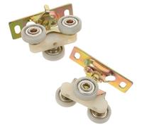 SEWACC Set 2 Rulli per Porta Scorrevole in Metallo ABS con Cuscinetti a Sfere Pulegge Guida e Ruote Portanti per Armadio e Porta a Scomparsa Installazione Semplice e Funzionamento