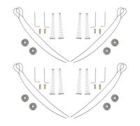SEWACC Set 4 Chiavistelli a Molla Regolabili per Cancelli da Giardino Esterni in Acciaio Inox con Cavo di Chiusura e Apriporta, Kit Completo per Recinzioni e Cancelli di Sicurezza
