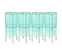SEWACC Set 4 Gabbie Protettive per Piante da Giardino Φ24X55Cm Copertura Pieghevole in Plastica Antigelo e Antivento per Piante Rampicanti e Orto Protezione Serra per Aiuole e Colture