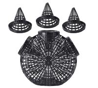 SEWACC Set Trappole Pesca Gamberi e Anguille Riutilizzabili in Plastica Resistente Rete per Cattura Granchi e Pesci Gabbia Portatile Compatta per Attività di Pesca Professionale e