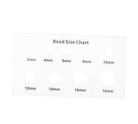 SEWACC Strumento per la Misurazione dei Gioielli in Acrilico Righello Calibro per Perline da 2-18 MM Tabella delle Dimensioni per Creazione di Gioielli e Misurazione di Perle Strass e