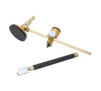 SEWACC Tagliavetro Portatile utensile per Tagliare Il Vetro con pomello taglierina Circolare per Vetro Regolabile con Penna per Tagli Rotondi