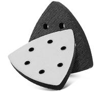 SEWACC Tampone Carta Vetrata Triangolare 2 Pezzi per Levigatrice Elettrica Adesivo Resistente per Lavorazione Legno Metallo e Pietra Accessori Utensili Multiuso