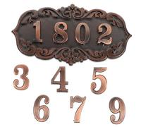 SEWACC Targa Numero Casa Vintage Antico Plaque Decorativa per Esterni Piastra Resistente e Versatile per Ville e Uffici Design Elegante e Duraturo Con
