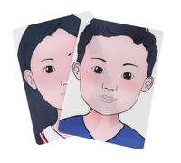 SEWACC Tavole Lavabili per Pratica Face Painting Tavole con Volto Stampato Arrotondato Sicuro per Esercizi Trucco e Pittura