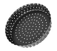 SEWACC Teglia per Pizza Antiaderente in Acciaio al Carbonio con Fondo Rimovibile Stampo per Quiche e Crostate da 5 Pollici Utensile da Forno per Cheesecake Muffin e Dessert da Forno