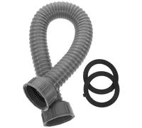 SEWACC Tubo di Scarico Flessibile per Lavello Cucina 50 CM in Plastica Doppia Estremità Filettata Tubo di Collegamento Anti-Perdite per Lavatrice e Lavandino di Prolunga Espandibile