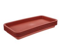 SEWACC Vassoio Rettangolare per Piante in Plastica 33X17 CM Set 8 Pezzi Sottovaso Resistente per Vasi da Fiori per Balcone e Giardino Contenitore per Raccolta Acqua e Substrato