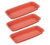 SEWACC Vassoio Rettangolare Sottovasi per Vasi di Fiori in Plastica Resistente, Vaschetta di Drenaggio per Piante da Interno, Set da 3 Pezzi per Giardinaggio e Raccolta Acqua su Davanzale