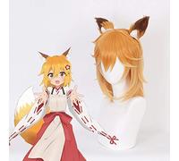 Sewayaki Kitsune no Senko-san Senko Cosplay Parrucca per capelli Capelli Pin orecchio Accessori per cappelli Lolita Gradient With Ear KUQX2