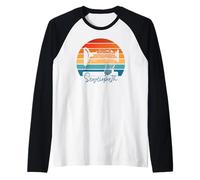 SEWCIOPATH - Divertente Macchina da Cucire Floreale al Tramonto Meme Maglia con Maniche Raglan