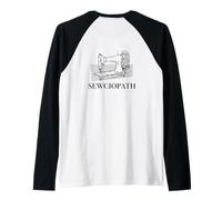 SEWCIOPATH - Meme Vintage Divertente per Macchina da Cucire sul Retro Maglia con Maniche Raglan