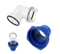 Sewer Connector - Clear Sewer Waste Elbow with 4-In-1 Adapter, Leakproof Trailer Waste Pipe Connector, Heavy-Duty Fitting for, Truck, Caravan, Camping, Travel, 7.87 Inches