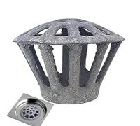 Sewer Grate Plate, Steel Round Screen, 6.29x4.76 Inches Utility Pipe Protector, Driveway Garage Workshop Warehouse,Factory Courtyard Pathway, Industrial Construction Equipment for Building Maintenanc