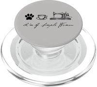 Sewer Sewing Quilter i'm a simple woman Dog Coffee Sewing PopSockets PopGrip per MagSafe
