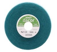 Sewfil dacor 120 - Fili per cucito 100% poliestere 5000 metri 0096 - Verde smeraldo
