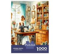 Sewing Lady 1000 Pezzi Set Puzzle Vintage Craft Grace Puzzle Cartone Extra Spesso - Anti-stress E Viaggio, Regalo Di Natale 12+, Allenamento Mentale Per Adulti E Bambini 52x38cm/1000pcs