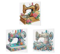 Sewing Machine DIY Diamond Diamond Dipinto a forma speciale 25x25cm Kit decorazione da parete per adulti principianti arte casa