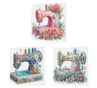 Sewing Machine DIY Diamond Diamond Dipinto a forma speciale 25x25cm Kit decorazione da parete per adulti principianti arte casa