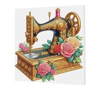 Sewing Machine DIY Diamond Diamond Dipinto a forma speciale 25x25cm Kit decorazione da parete per adulti principianti arte casa