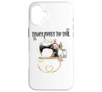 Sewing Mends The Soul Sewing Machine Sewers Seamstress Mamma Custodia per iPhone 16 Plus