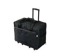 Sewing Online Trolley extra large per macchina da cucire su ruote in tessuto nero resistente, 63 x 43 x 30 cm, betulla 006107/NERO