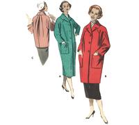 Sewing Pattern Degli Anni '50: Cappotto Veloce E Facile - Torace=34” (86cm)