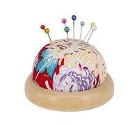Sewing Pin Cushion - Base in legno Pin Cushion | Wooden Bottom Base Pin Cushion, Pin Holder Needles Holder For Sewing, Embroidery Needle Cushion, Colore casuale, Needlework Accessory