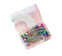 Sewing Pins, 100 Piece 3.8cm Stainless Steel Colored Head Set, sharrp Straight Dressmaker Pins, Multi Purpose DIY Craft Jewelry Decoration Handmade Sewing Accessories For Tailoring Craft Work Use