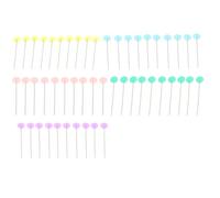 Sewing Pins Colourful Reusable Strong Edgy AntiRust Fixed Needle for Household Fixed Stainless Steel Plastic 12 or 50 Pieces (50 perni di posizionamento a forma di prugna)