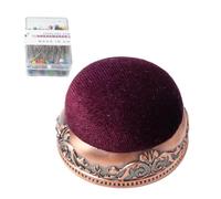 Sewing Pins For Fabric, Anti Dropping Retro Pin Cushion With Metal Base, Half Ball Vintage Style Sewing Organizer For Tailoring Crafting Dressmaking Home Studio Kit Storage And Pin Management Use