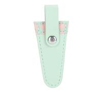 Sewing Scissors Sheath Protective PU Leather Cover Protector for Embroidery Sewing Quilting Crafting Needlework 1pc 7.4x3.2x1cm (Pink Green)