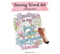 Sewing Word Art Coloring Book