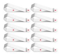 SEWOART 10 Pezzi Clip Porta Visiera Auto in Acciaio Inossidabile Argento, Clip per Foto e Documenti Design Salvaspazio e Installazione Facile per Viaggi e Uso Quotidiano