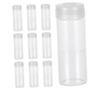 SEWOART 10 Pezzi Provette di Vetro da Laboratorio 40ml con Tappo a Vite | Trasparenza Uniforme, Scala Chiara, Fondo Piatto, Collo Stretto, per Coltura Vegetale e Prove Scientifiche