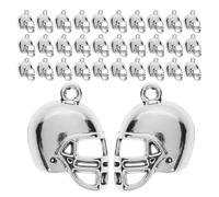 SEWOART 100 Pezzi Pendenti Casco da Rugby in Lega Charm Sportivi Carini per Creazioni Gioielli Collane Bracciali e Orecchini DIY Accessori Leggeri per Amanti del Football