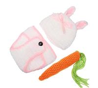 SEWOART 1set Costumi Per Outfit Fotografico Con Cappello e Pantaloni Forma Di Coniglio Per Shower e Compleanni e Arancione Per Bambine