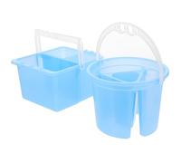SEWOART 2 Pezzi lavapennelli portapennelli bacinelle per bucato Secchiello lavabiancheria per Acquarello Penna Bagnato Tazza rondella a Spazzola in plastica portaspazzole Compatto pp Blue