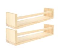 SEWOART 2 Pezzi Mensola a Parete, Robusta, Stile Contemporaneo e Rustica | Design Spesso e Rinforzato, Portata Elevata, per Barattoli, Bottiglie, Stanza Bimbi, Bagno