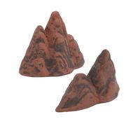 SEWOART 2 Pezzi Ninnoli in Ceramica Montagna Finta Ornamenti Per La Casa Decorazione Vegetale Finta Artificiale Arredamento Naturale Impostore Arredamento Di Montagna Falso Paesaggio Brown